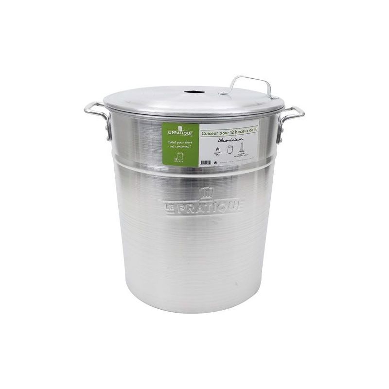 LE PRATIQUE Stérilisateur aluminium 40 litres 12 bocaux 7412