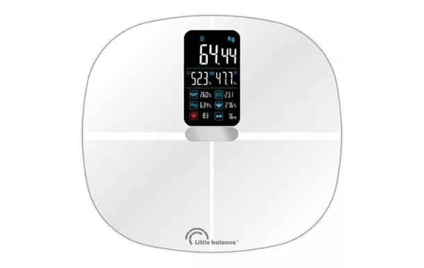 LITTLE BALANCE Pèse-personne impédancemètre Blanc Cardio Connect 4 8464
