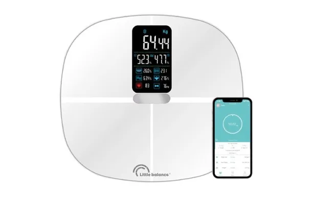 LITTLE BALANCE Pèse-personne impédancemètre Blanc Cardio Connect 4 8464