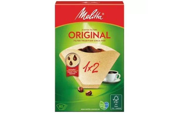 MELITTA Filtre cornet papier brun boîte de 80 -1x2 avis moins cher