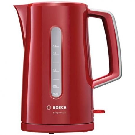 BOSCH Bouilloire 1,7 L Rouge - CompactClass - TWK3A014