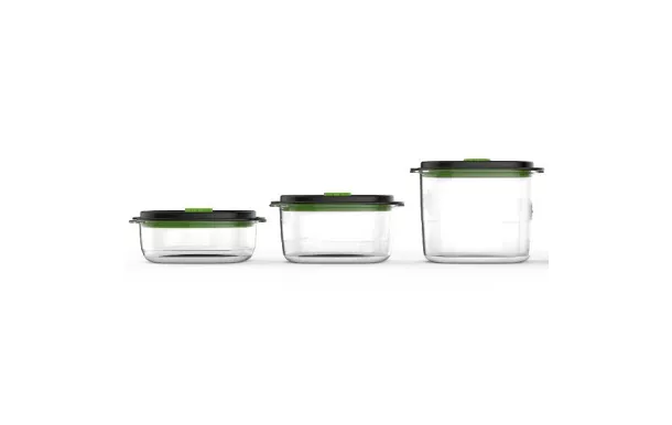 FOODSAVER Lot de 3 boîtes 0.7 L + 1.2 L + 1.8 L - Fraîcheur & Marinade avis moins cher