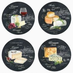 EASY LIFE Coffret 4 assiettes à fromage 19 cm