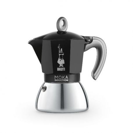 BIALETTI Cafetière italienne 6 tasses - Moka Induction Noire