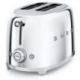 SMEG Toaster 2 tranches Chromé Années 50 - TSF01SSEU