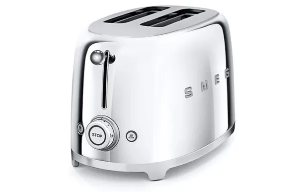 SMEG Toaster 2 tranches Chromé Années 50 - TSF01SSEU