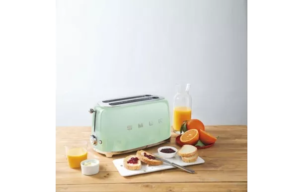 SMEG Toaster 4 tranches Vert d'Eau Années 50 - TSF02PGEU