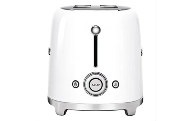 SMEG Toaster 4 tranches Blanc Brillant Années 50 - TSF02WHEU