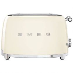 SMEG Toaster 4 tranches Crème - Années 50 - TSF03PGEU