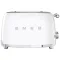 SMEG Toaster 4 tranches Blanc Mat Années 50 - TSF03WHEU
