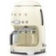 SMEG Cafetière filtre 10 tasses programmable Crème Années 50 - DCF02CREU