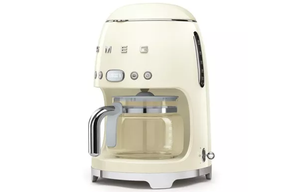 SMEG Cafetière filtre 10 tasses programmable Crème Années 50 - DCF02CREU