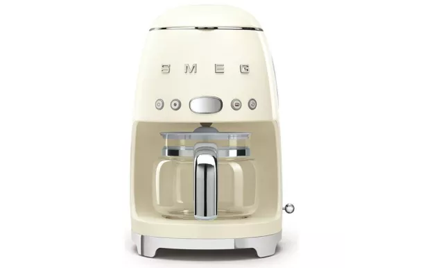 SMEG Cafetière filtre 10 tasses programmable Crème Années 50 - DCF02CREU