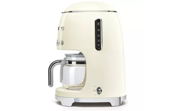 SMEG Cafetière filtre 10 tasses programmable Crème Années 50 - DCF02CREU