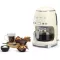 SMEG Cafetière filtre 10 tasses programmable Crème Années 50 - DCF02CREU