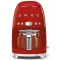 SMEG CAFETIERE FILTRE ROUGE - DCF02RDEU