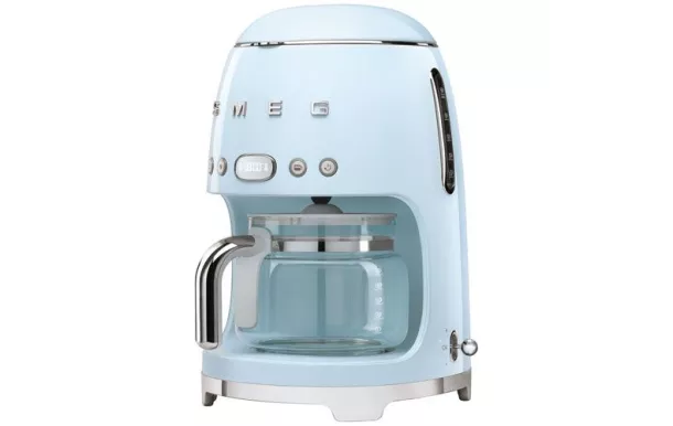 SMEG Cafetière filtre 10 tasses programmable Bleu Azur Années 50 - DCF02PBEU
