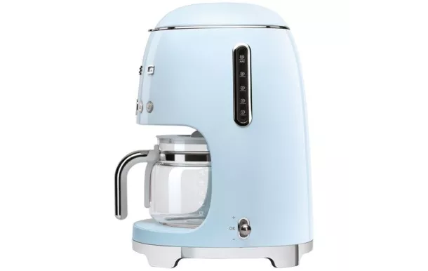 SMEG Cafetière filtre 10 tasses programmable Bleu Azur Années 50 - DCF02PBEU