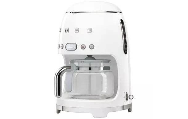 SMEG Cafetière filtre 10 tasses programmable Blanche Années 50 - DCF02WHEU