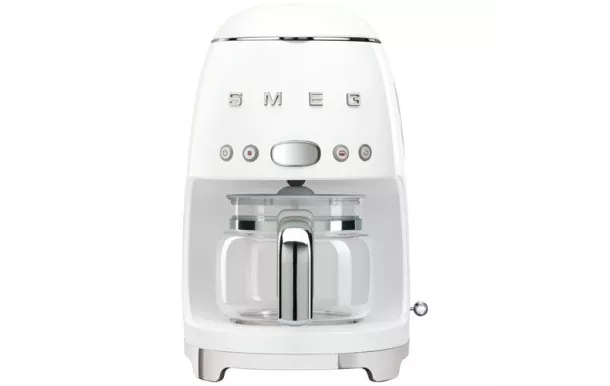 SMEG Cafetière filtre 10 tasses programmable Blanche Années 50 - DCF02WHEU