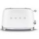 SMEG Toaster 2 tranches Blanc Mat Années 50 - TSF01WHMEU