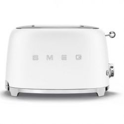 SMEG Toaster 2 tranches Blanc Mat Années 50 - TSF01WHMEU