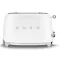 SMEG Toaster 2 tranches Blanc Mat Années 50 - TSF01WHMEU