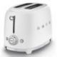 SMEG Toaster 2 tranches Blanc Mat Années 50 - TSF01WHMEU