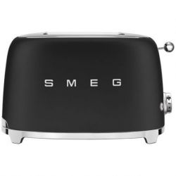 SMEG Toaster 2 tranches Noir Mat Années 50 - TSF01BLMEU