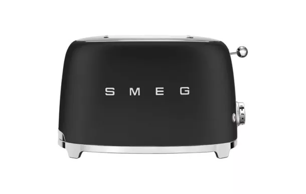 SMEG Toaster 2 tranches Noir Mat Années 50 - TSF01BLMEU