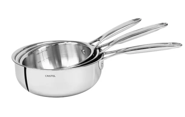 CRISTEL - SERIE DE 3 CASSEROLES CASTEL PRO