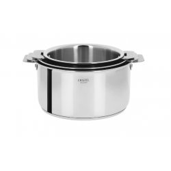 CRISTEL - SERIE DE 3 CASSEROLES CASTELINE