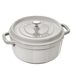 STAUB - Cocotte en fonte ronde 24 cm TRUFFE BLANCHE-