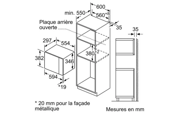 micro ondes encastrable BOSCH BFL520MS0