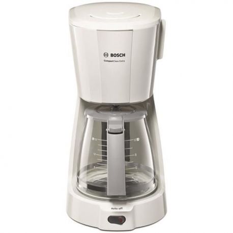 BOSCH Cafetière filtre 10/15 tasses Blanche - ExtraCompact Class - TKA3A031