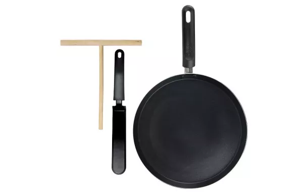CMP COFFRET CREPIERE INDUCTION NOIRE 28CM + USTENS KC2448