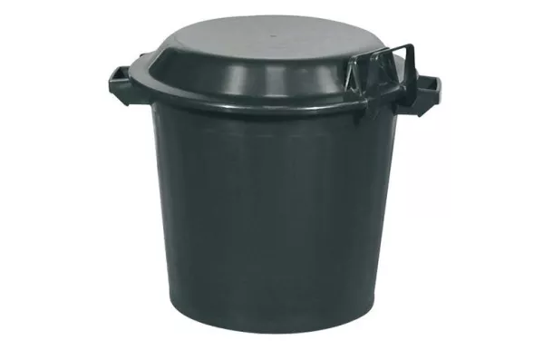 ALUMINIUM ET PLASTIQ POUBELLE IMM.80L+COUV.CROCHET P80P