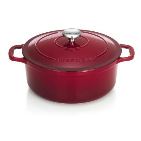 CHASSEUR Cocotte en fonte ronde 24 cm Wine - Sublime