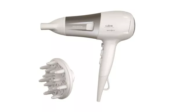 CALOR Sèche-cheveux Blanc & Argent Powerline - CV5930C0