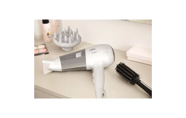 CALOR Sèche-cheveux Blanc & Argent Powerline - CV5930C0