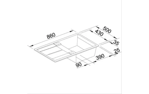 BLANCO Evier 1 cuve Evier Métra 5S Silgranit - 513221