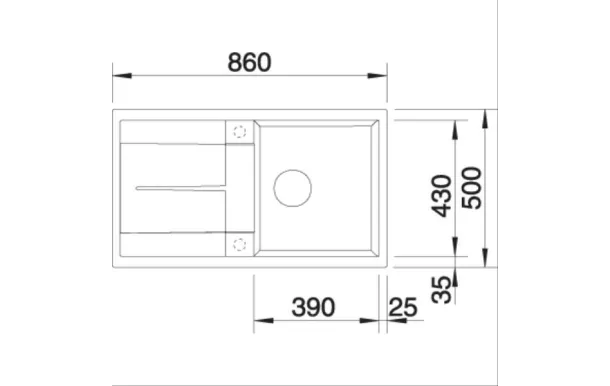 BLANCO Evier 1 cuve Evier Métra 5S Silgranit - 513221