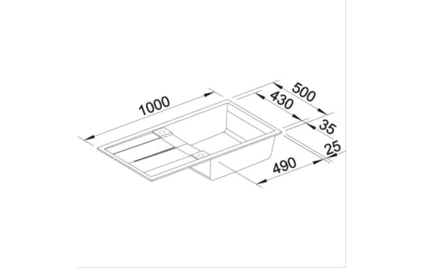 BLANCO Evier 1 cuve sous meuble de 60 cm 100 X 50 - 515752