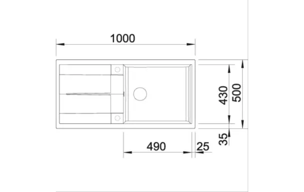 BLANCO Evier 1 cuve sous meuble de 60 cm 100 X 50 - 515752