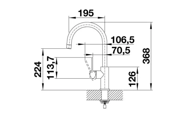 BLANCO Mitigeur sans douchette - 523120