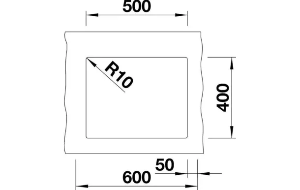 BLANCO Evier 1 cuve L 53 X 46 cm -  523432