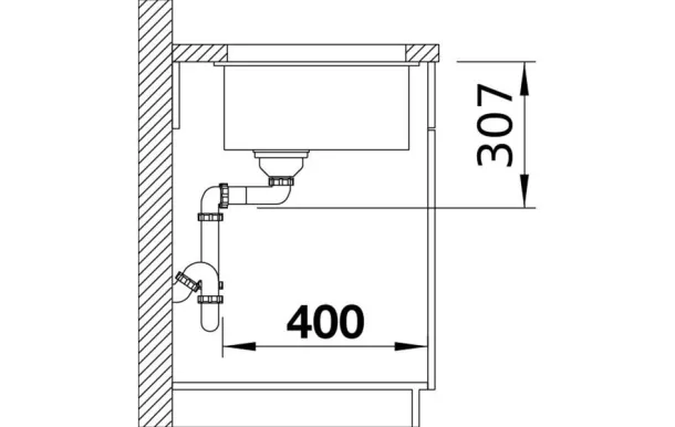 BLANCO Evier 1 cuve L 53 X 46 cm -  523432