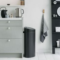 BRABANTIA Poubelle 40 L Matt Black - Touch Bin