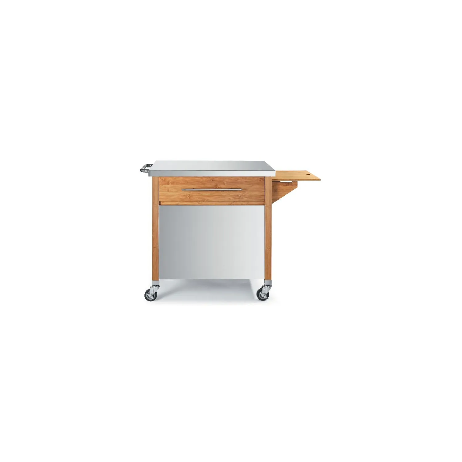 DM CREATION Chariot bambou pour plancha 75 x 55 cm 1 tiroir