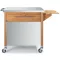 DM CREATION Chariot bambou pour plancha 75 x 55 cm - 1 tiroir